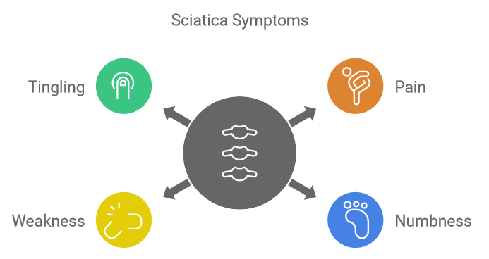 Sciatica Symptoms diagram